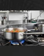 Sauteuse Professionnelle en Inox avec Couvercle – HOMICHEF – Image 3