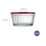 Ramequin en Verre Linha Americano avec Couvercle – 600 ml