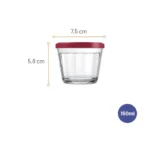Petit Ramequin en Verre Nadir Americano avec Couvercle – 150 ml