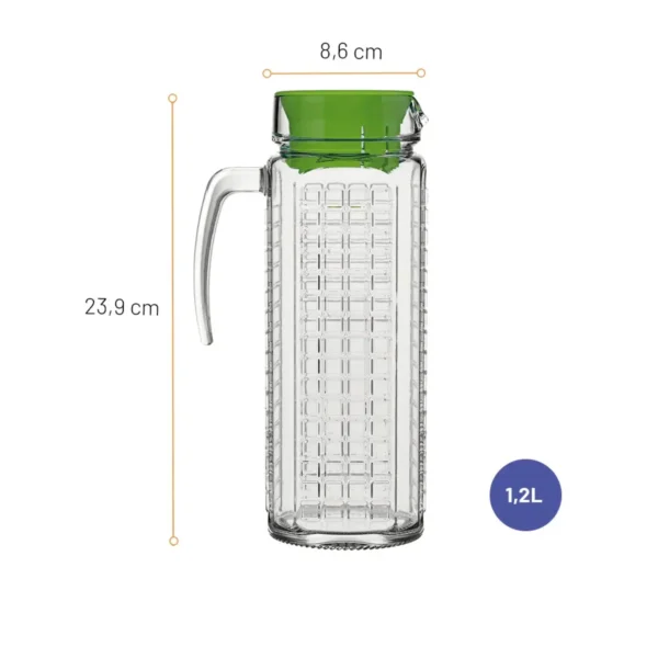 Broc en Verre Nadir "Ladrilhos" avec Tampa – 1,2 L