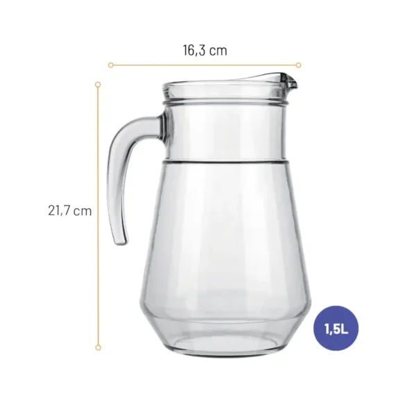 Broc en Verre Classique Nadir – 1,5 Litre