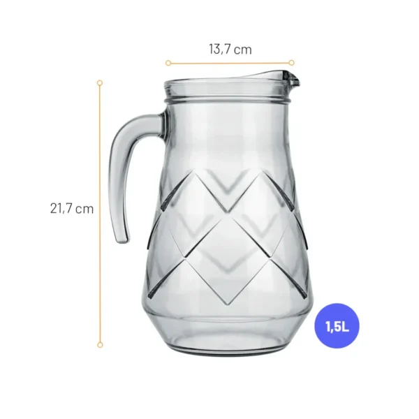 Broc en Verre Classique Nadir – 2,5 Litres (Format XXL)