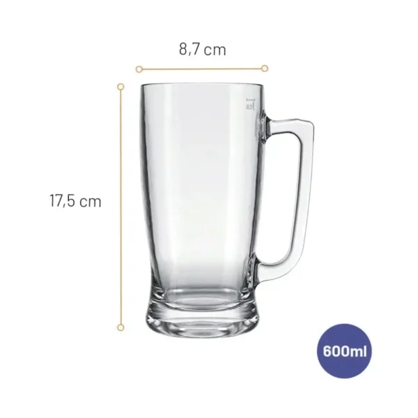 Chope / Grand Mug en Verre Nadir "Taberna" – 600 ml