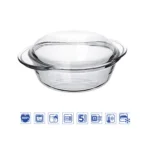 Cocotte de Cuisson en Verre avec Couvercle Marinex – 2,8 Litres