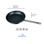 Poêle avec revêtement antiadhésif en inox alimentaire 30 x 5cm