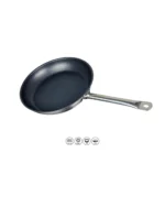 Poêle avec revêtement antiadhésif en inox alimentaire 26 x 5cm
