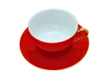 Coffret service à Lait rouge (6 Tasses & Soucoupes) – Image 2