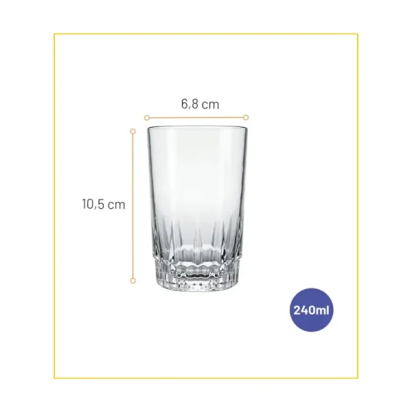 Verre à Eau et Jus 240 ml - Gamme Vegas par Nadir