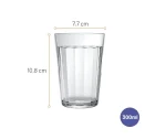 Verre à Eau et Jus en Verre Trempé 300 ml - Gamme Rocks par Nadir