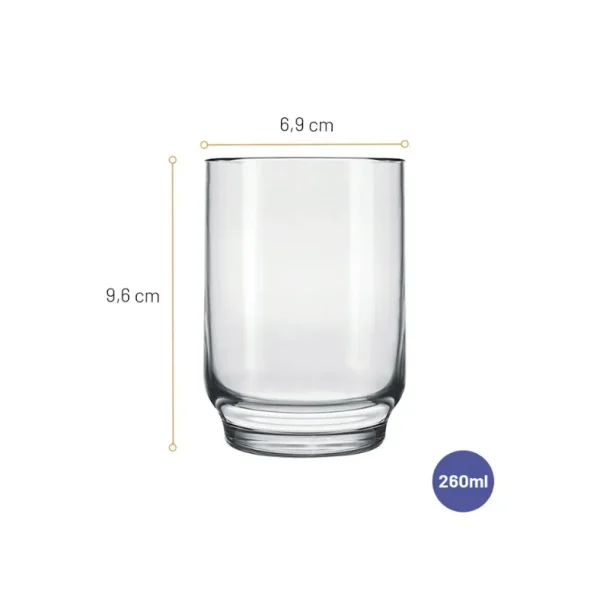 Tasse à Dessert en Verre 260 ml - Gamme Lights par Nadir