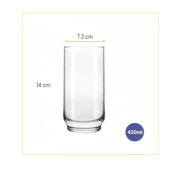 Verre Haut à Eau et Jus 420 ml - Gamme Lights par Nadir