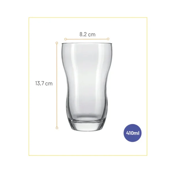 Verre à Jus et Boissances 410 ml - Gamme Samba par Nadir