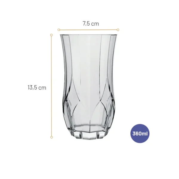 Verre Haut à Jus et Boissons 360 ml - Gamme Opera par Nadir