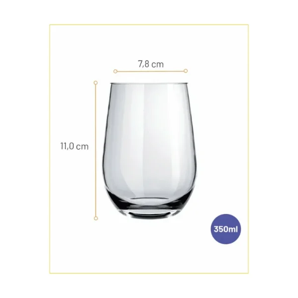 Verre à Jus et Eau 350 ml - Gamme Dubaï par Nadir