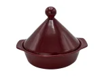 Tajine de Service en Porcelaine Rouge Grenat