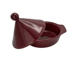 Tajine de Service en Porcelaine Rouge Grenat