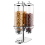 Distributeur de Céréales Triple Rotatif 3 x 4,0 L sur Pied Inox - Sunnex