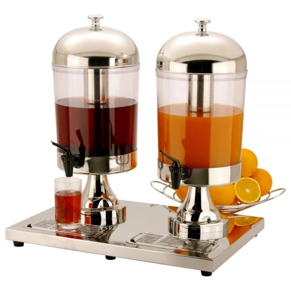 Distributeur de Jus et Boissons Double 2 x 8,0 L en Inox - Sunnex